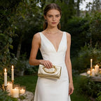 Clutch Trendy Gold Handle