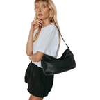 Black Leather Hobo Bag