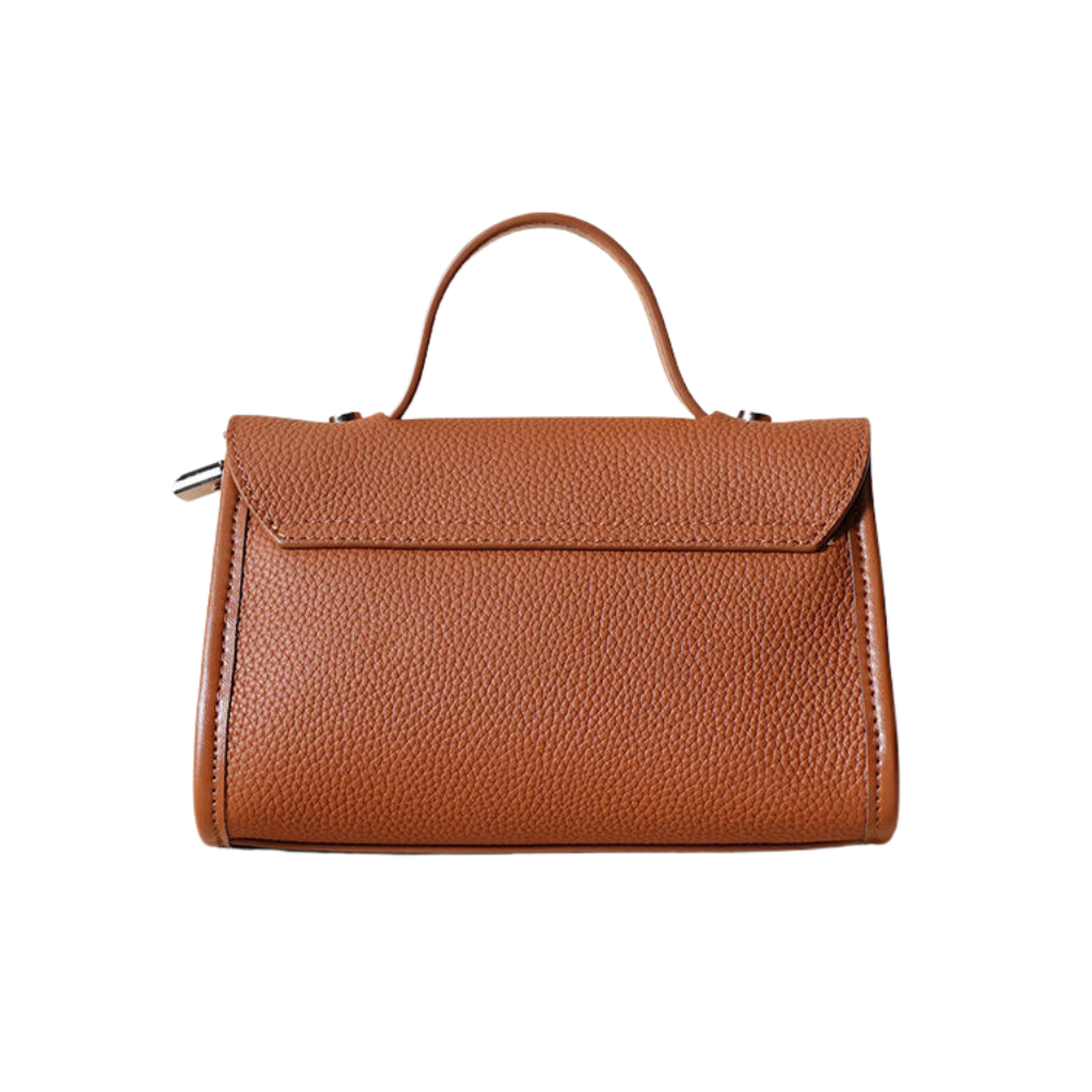 Brown Top Handle Handbag