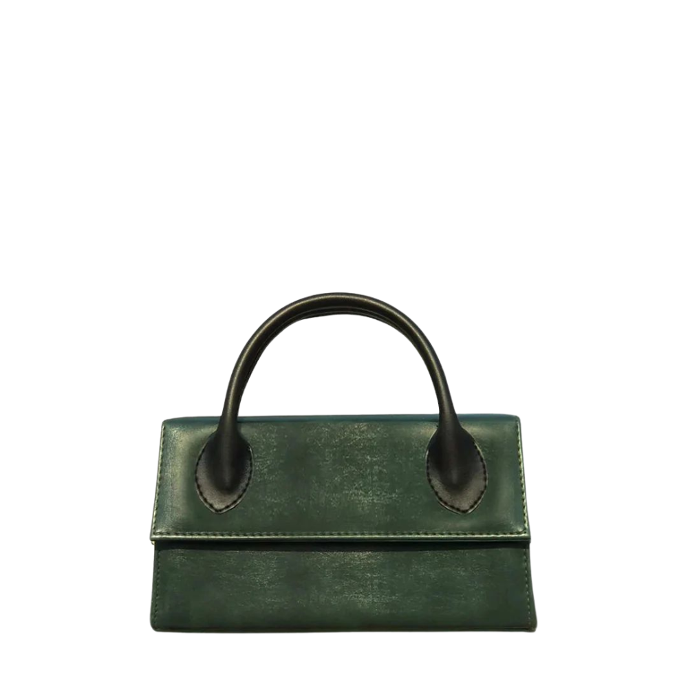 Emerald Green Top-Handle Handbag