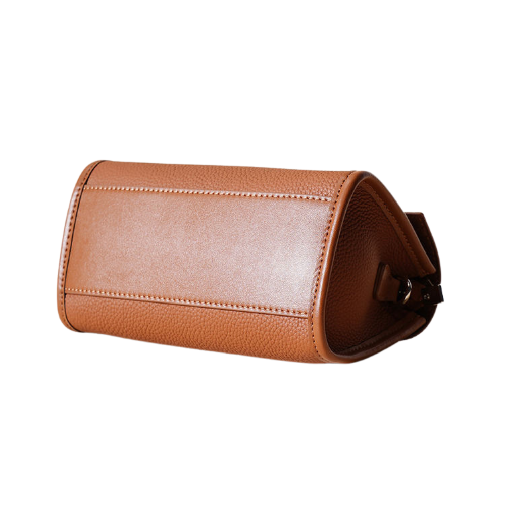 Brown Top Handle Handbag