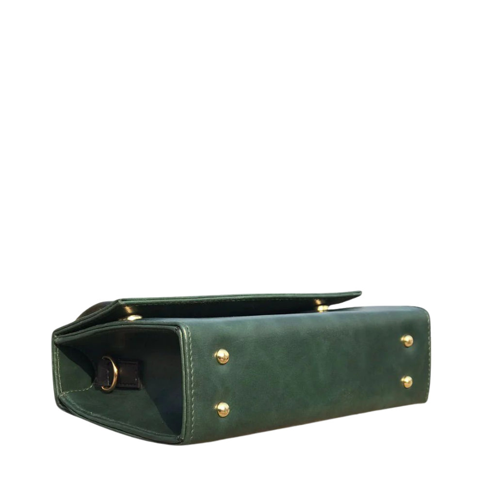 Emerald Green Top-Handle Handbag