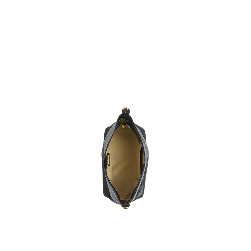 Black Leather Hobo Bag