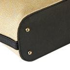 Two-Tone Woven Tote Bag