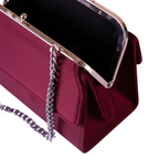 Maroon Velvet Clutch Bag
