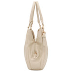 Faux Leather Medium Hobo Bag