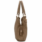 Faux Leather Medium Hobo Bag
