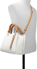 Woven-Textured Shoulder Bag