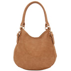 Faux Leather Medium Hobo Bag
