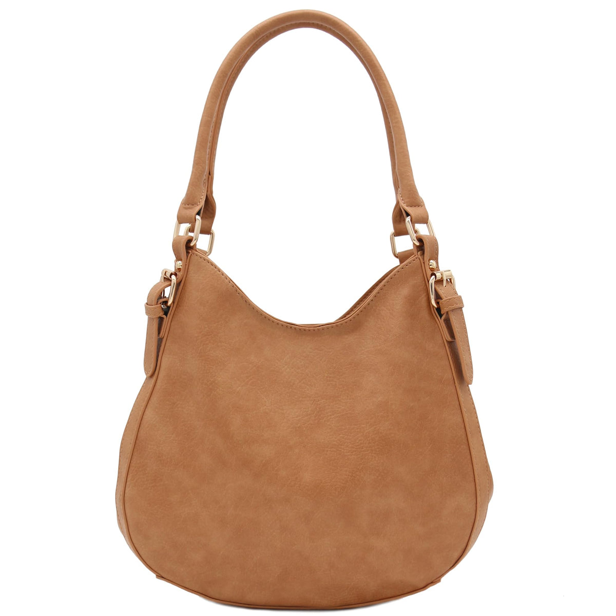 Faux Leather Medium Hobo Bag