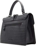Quilted Chevron Top-Handle Bag