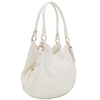Faux Leather Medium Hobo Bag