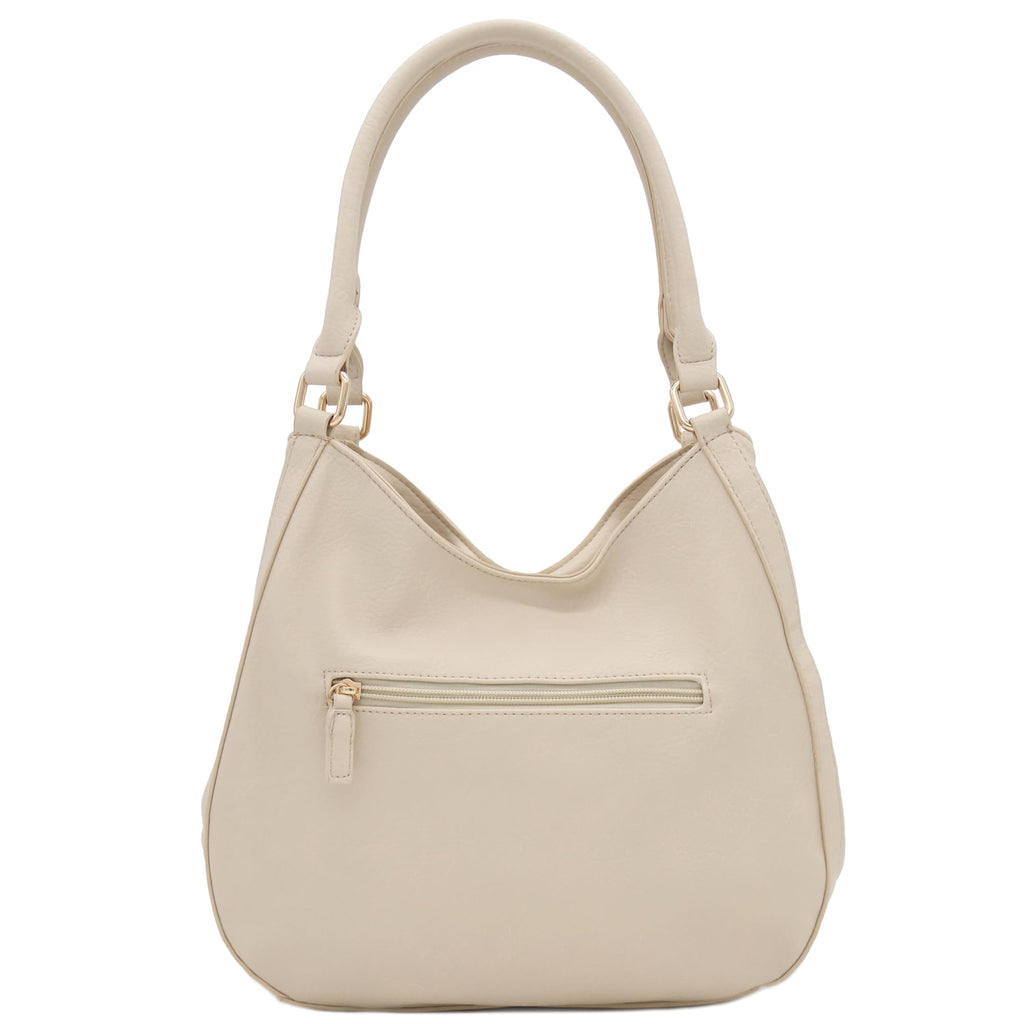 Faux Leather Medium Hobo Bag