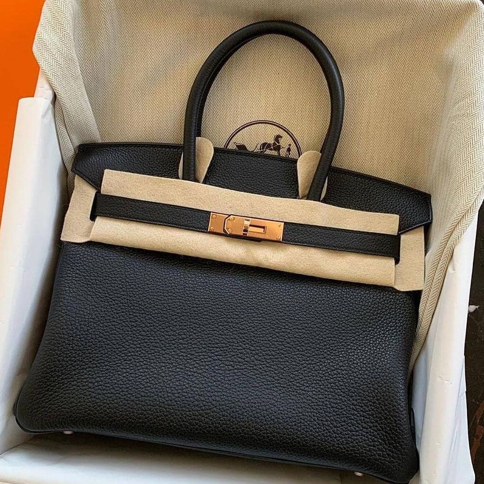 birkin 30 black togo