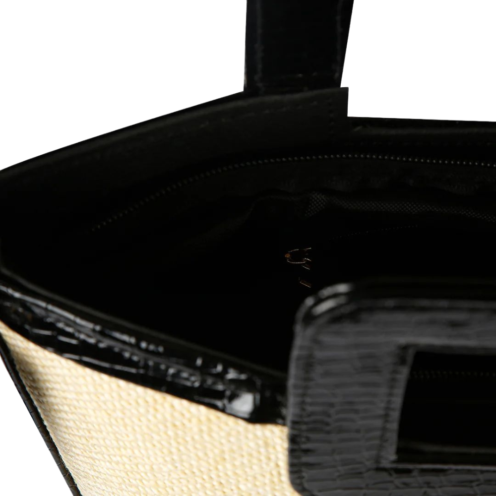 Two-Tone Woven Tote Bag