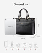 Trendy Satchel Tote Purse, PU Leather Crossbody Shoulder Bag Top Handle for Ladies