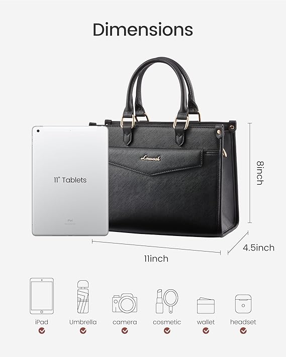 Trendy Satchel Tote Purse, PU Leather Crossbody Shoulder Bag Top Handle for Ladies
