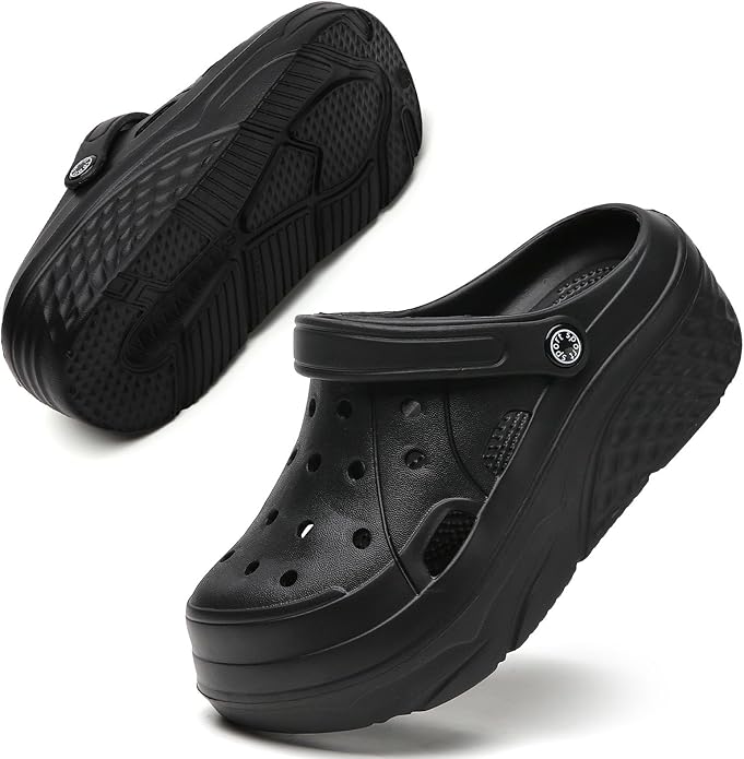 Women's Platform Clogs Slippers Slip On Slide Wedge Sandals for Women