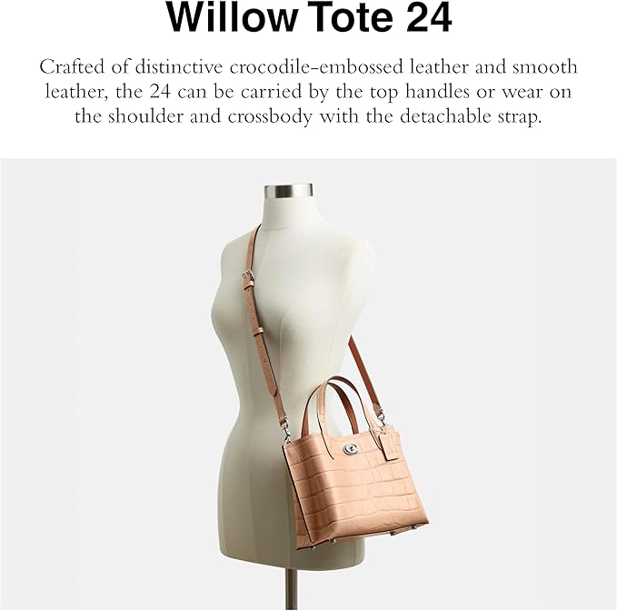 Women's Embossed Croc Willow Tote 24