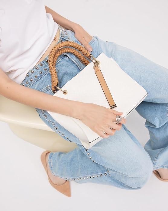 Woven-Textured Shoulder Bag