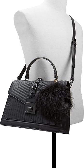 Quilted Chevron Top-Handle Bag