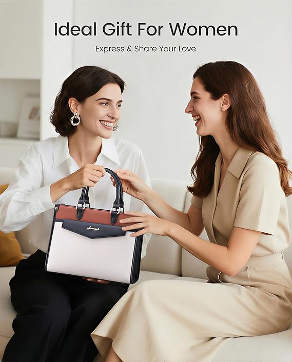 Trendy Satchel Tote Purse, PU Leather Crossbody Shoulder Bag Top Handle for Ladies