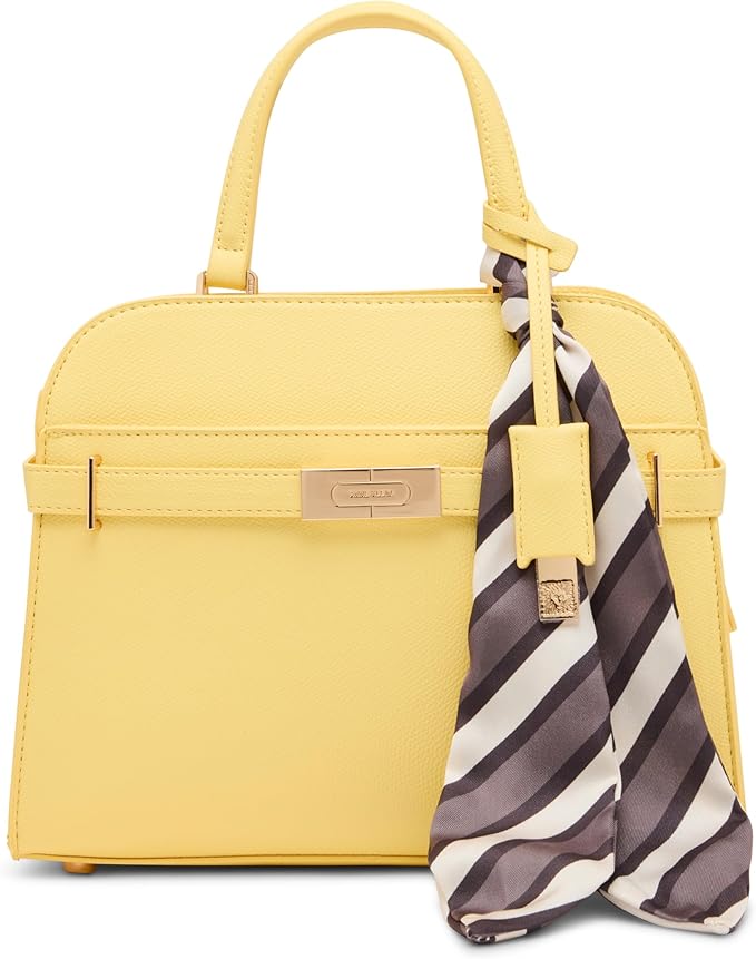 Women's Belted Medium Satchel With Convertible Strap