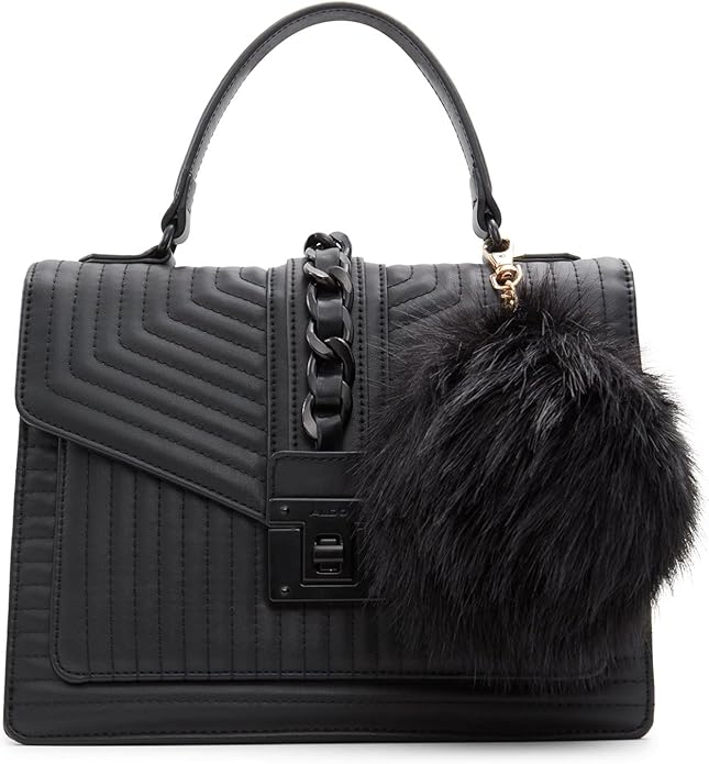 Quilted Chevron Top-Handle Bag