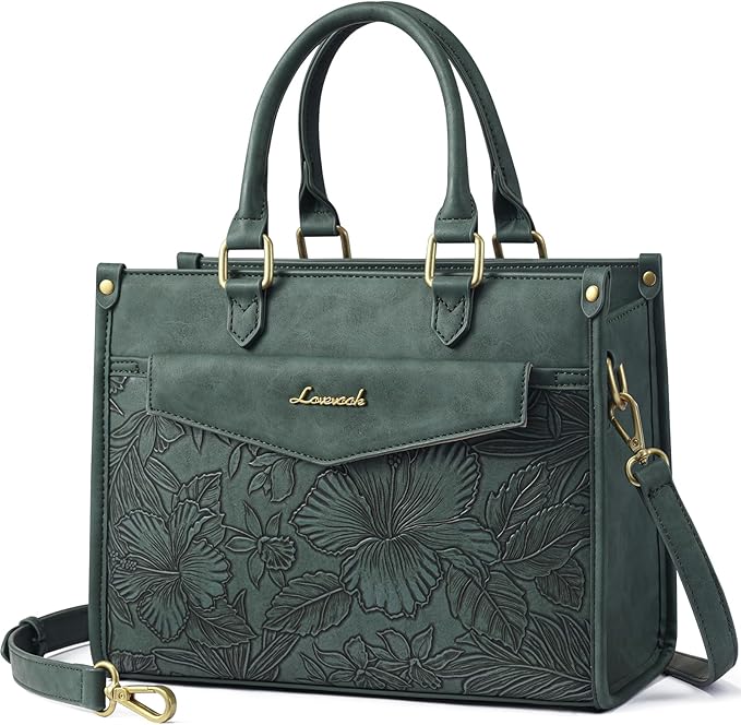 Trendy Satchel Tote Purse, PU Leather Crossbody Shoulder Bag Top Handle for Ladies