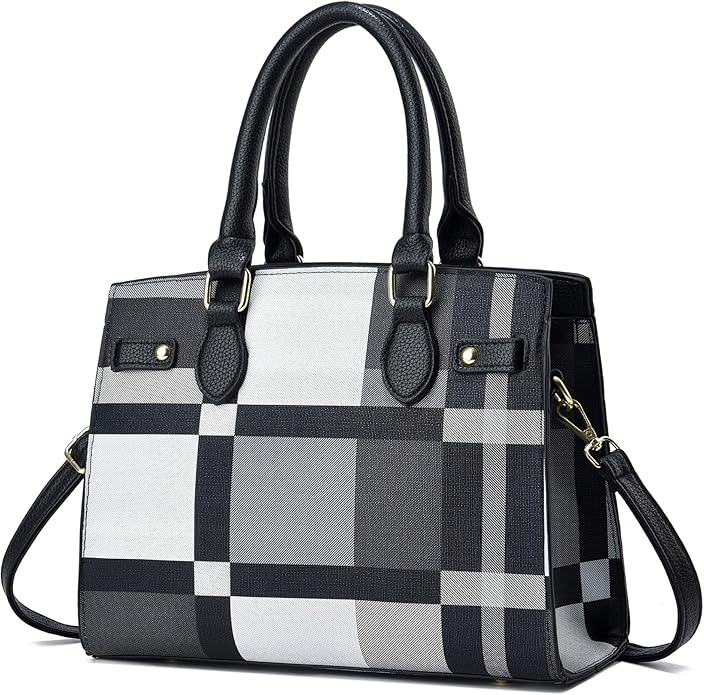 Structured Tan Satchel with Top Handles