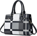 Structured Tan Satchel with Top Handles