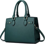 Structured Tan Satchel with Top Handles