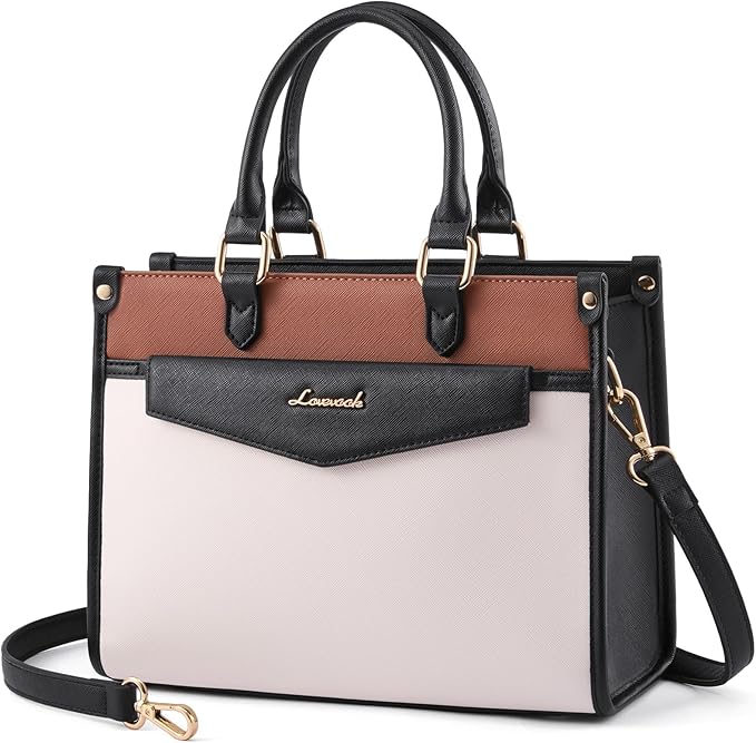 Trendy Satchel Tote Purse, PU Leather Crossbody Shoulder Bag Top Handle for Ladies