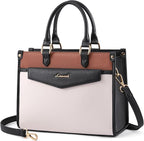 Trendy Satchel Tote Purse, PU Leather Crossbody Shoulder Bag Top Handle for Ladies