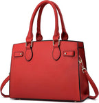 Structured Tan Satchel with Top Handles
