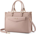 Trendy Satchel Tote Purse, PU Leather Crossbody Shoulder Bag Top Handle for Ladies