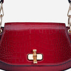 Bamboo Croc Shoulder Bag