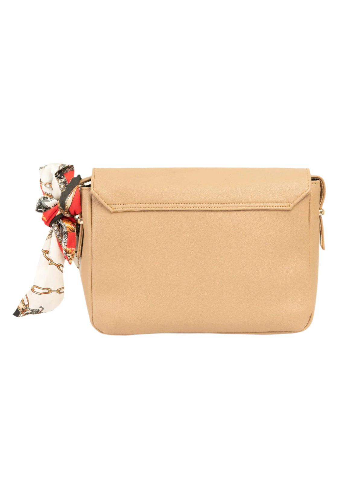 Beige Buckled Handbag