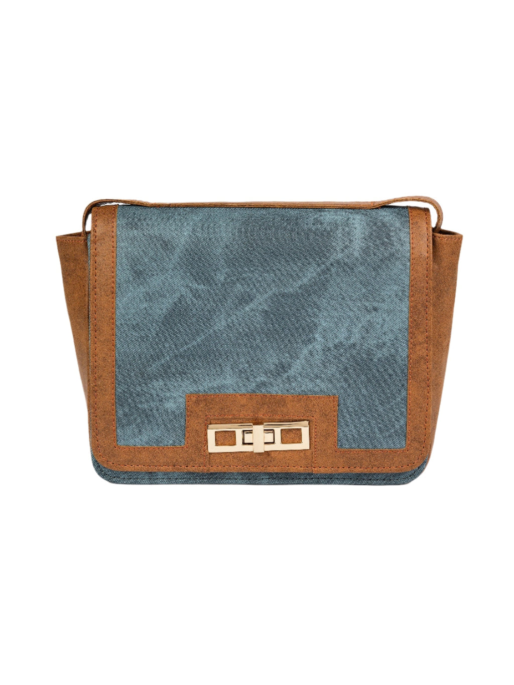 Blue & Dark Orange Classic Handbag