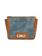 Blue & Dark Orange Classic Handbag