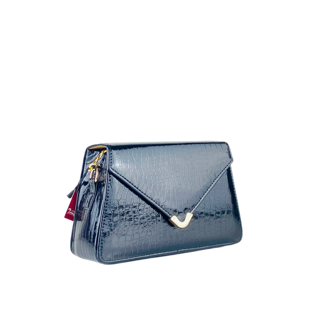Dark Blue Vee Crossbody