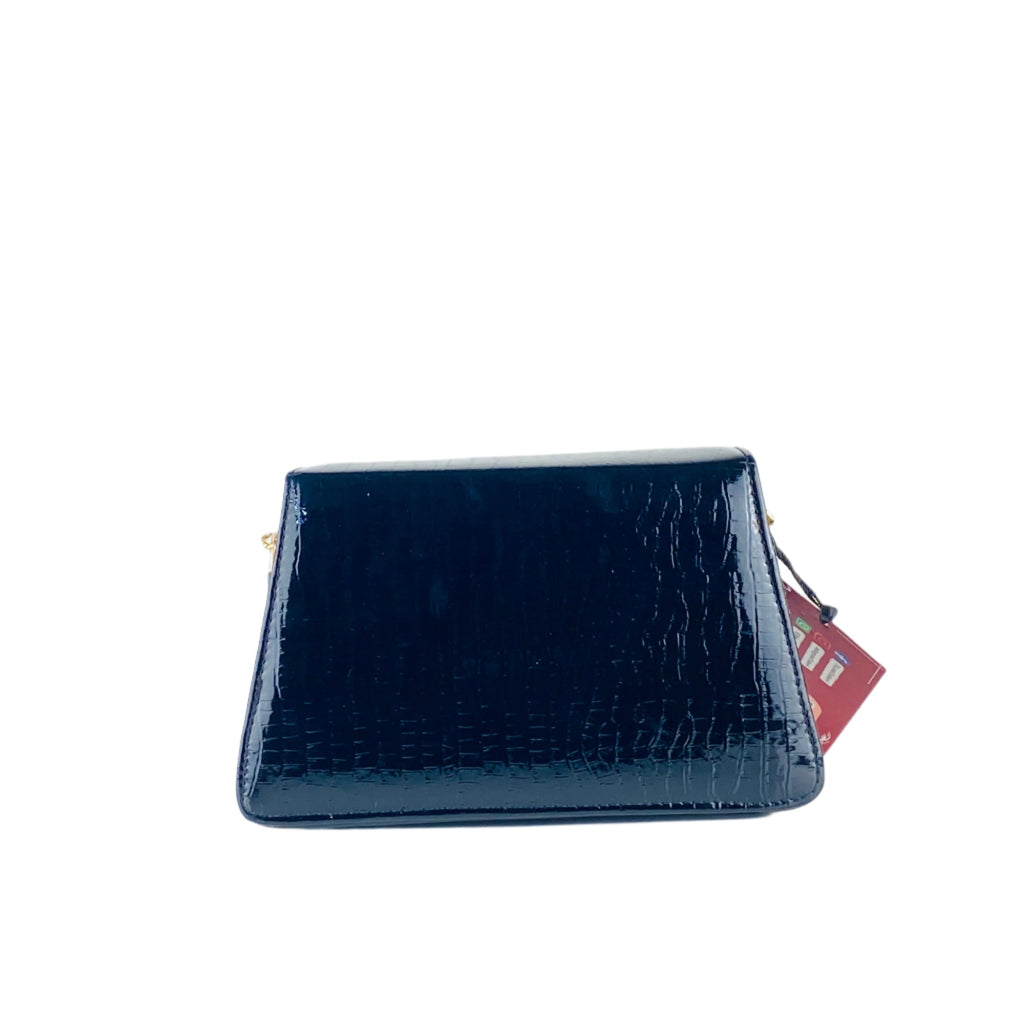 Dark Blue Vee Crossbody