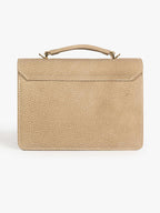 Grey Two-Toned Flap Handbag