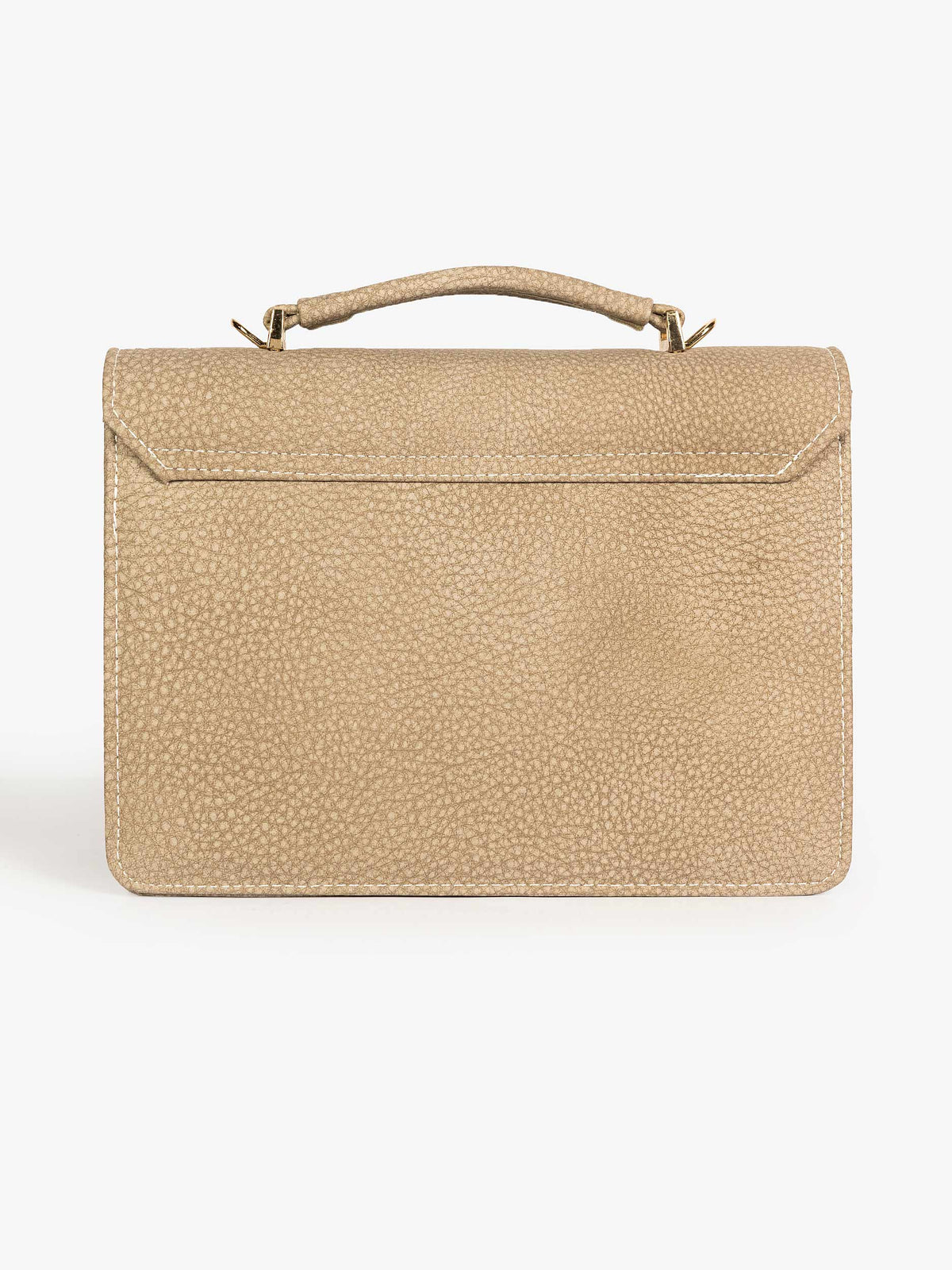 Grey Two-Toned Flap Handbag