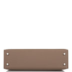 Hermes Tri-Color Kelly Sellier 20 Etoupe, Alezan and Biscuit Epsom Palladium Hardware