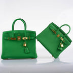 Hermes Birkin 25 Bambou Green Togo with Gold Hardware - 2020, Y
