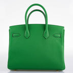 Hermes Birkin 25 Bambou Green Togo with Gold Hardware - 2020, Y