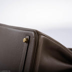 Hermes Birkin 30 Etoupe Navillo leather Gold Hardware - 2019, D