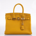 Hermes Birkin 30 Jaune Ambre Togo Gold Hardware - 2018, C