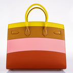 Hermes Birkin 35 Sellier "Sunrise" Rainbow Epsom Palladium Hardware - 2020, Y